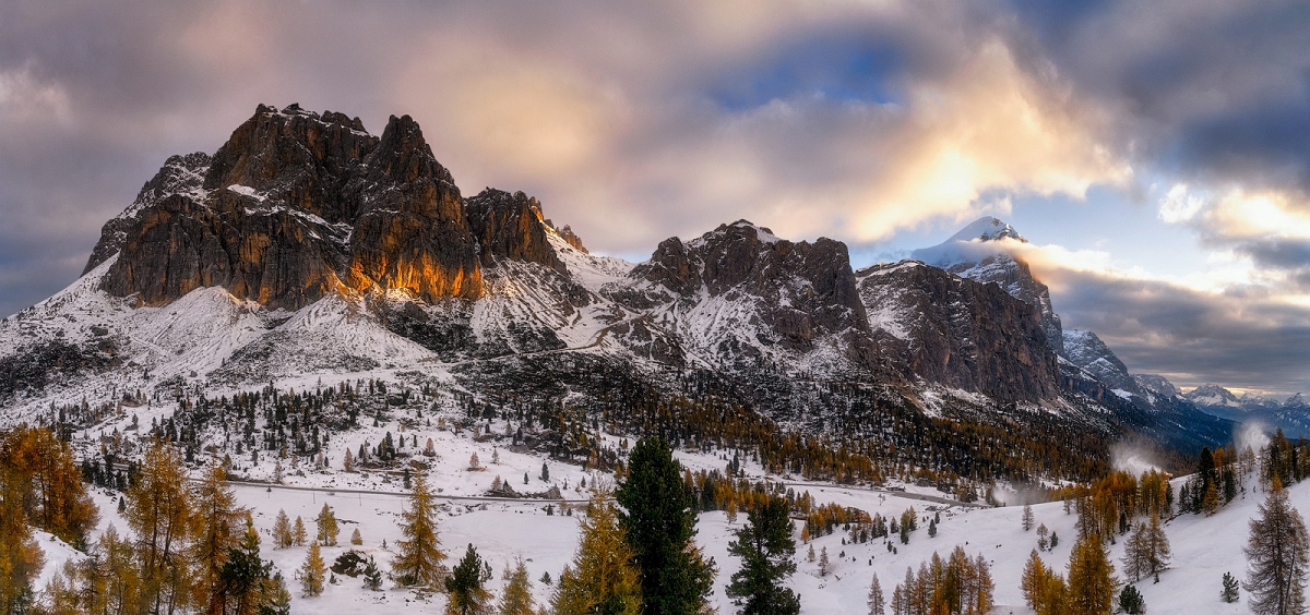 _DSC5554PanoMinD.jpg - Pazdziernik 2020_Dolomity , Włochy, widok na Flazarego