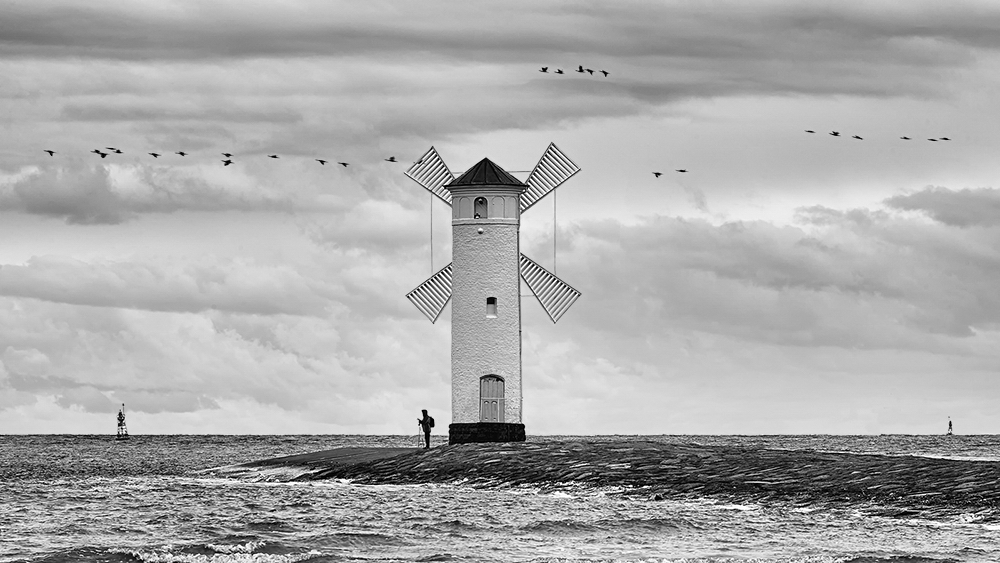 DSC_7495BWkpanoramaOrgmin.jpg - Swinoujscie , Stawa Młyny - "Jesienne Odloty"