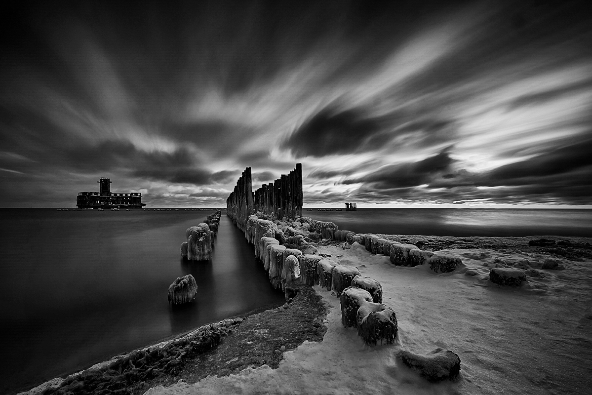 WINTER BALTIC BW.jpg - Zimowy Bałtyk