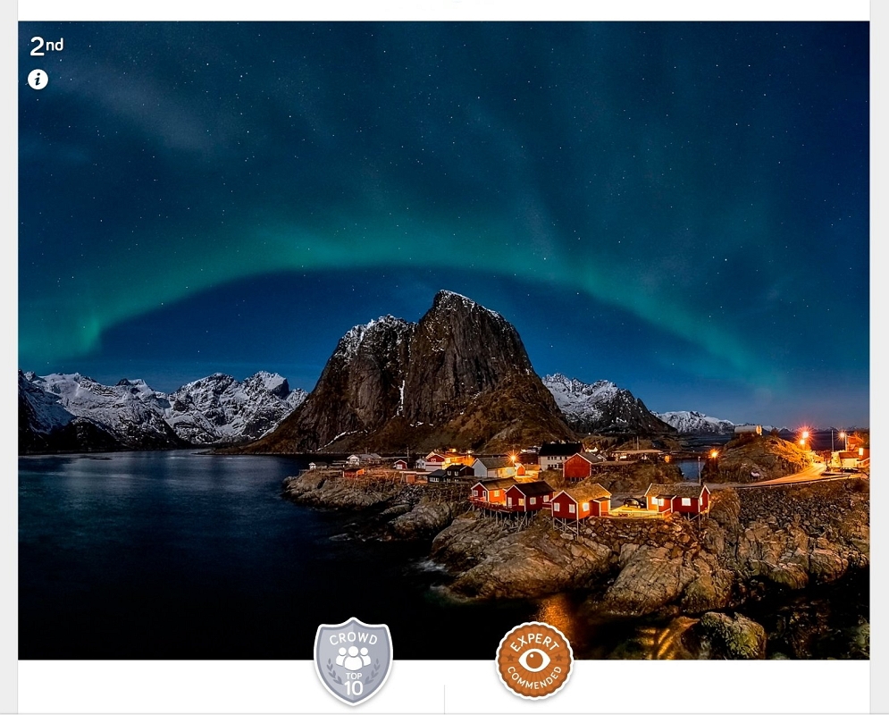 281801392_5520850667936888_2669430866557166222_n.jpg - Maj 2022 fotografia AURORA BOREALIS - Norwegia, zdobyła IImiejsce w konkursie LANDSCAPE AT NIGHT na portalu Photocrowd