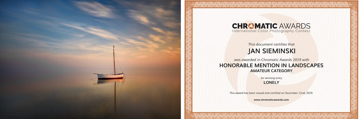 Chromatic Awards 2019 - samotnaA - wyroznienie.jpg - "Samotna" Kuznica, polwysep Helski.... 22 grudzien 2019 fotografia otrzymala wyroznienie w cyklicznym konkursie CHROMATIC PHOTOGRAPHY AWARDS 2019 w kategorii Landscapehttps://chromaticawards.com/…/chromatic-…/amateur/landscapes