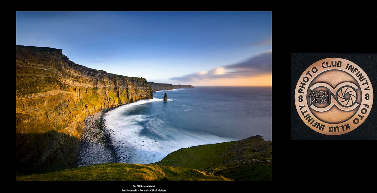 Contrast 2021 Bosnia Hercegowina CLIF OF MOHER Salon Medal Bronz.jpg - marzec 2021 - w  konkursie International Exibition Of Art Photography pod patronatem Photographic Society Of America ,  fotografia  CLIF OF MOHER otrzymała Salon Bronze Medal