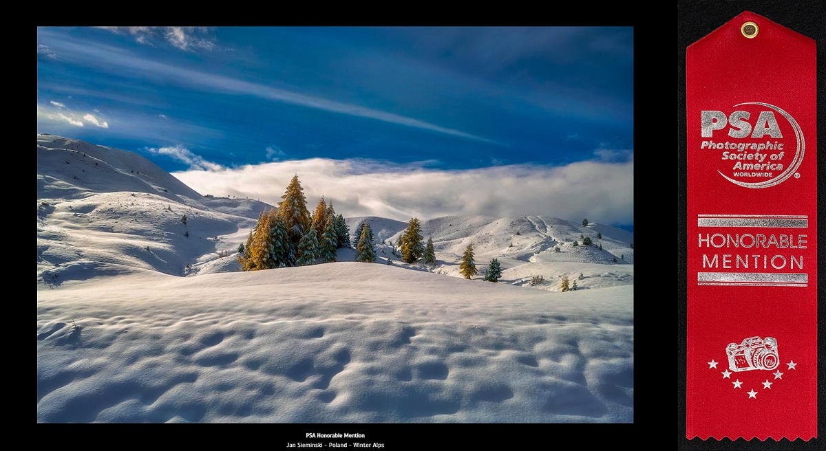 Contrast 2021 Bosnia Hercegowina WINTER ALPS Honorable Mention PSA.jpg - Marzec 2021 - w  konkursie International Exibition Of Art Photography pod patronatem Photographic Society Of America ,  fotografia WINTER ALPS otrzymała wyroznienie Honorable Mention PSA
