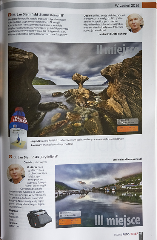 DSC_5364k2min.jpg - Fotografie "Kannensteinen II" II miejsce - Wrzesien 2016 - Internetowy Konkurs Miesiaca wrzesnia 2016, II miejsce w kategorii Zdjecie tygodnia w 35 tygodniu 2016 roku....... oraz "Gryllefjord" III miejsce - Wrzesien 2016 - Internetowy Konkurs Miesiaca, II miejsce w kategorii Zdjecie tygodnia w 36 tygodniu 2016 roku  obie fotografie z pleneru w Norwegii, zajeły II i III miejsce w konkursie zdjecie m-ca wrzesnie magazynu Foto Kurier http://www.foto-kurier.pl/galerie/1,lista2_zdjecia_miesiaca,09-2016.html#czytaj