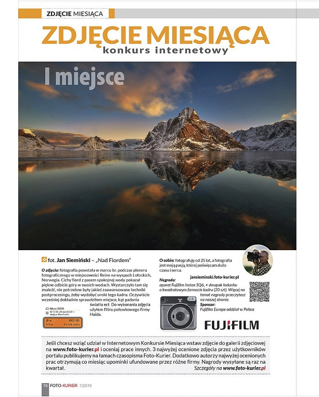 FK I miejsce maj 2019.jpg - Lipiec 2019......Fotografia zajeła I miejsce - Maj 2019 - Internetowy Konkurs Miesiąca, publikacja w nr 7/2019 magazynu Foto Kurier