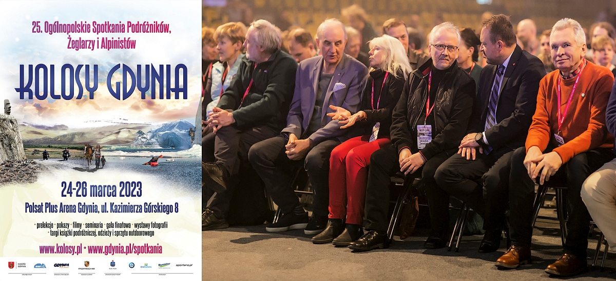 Kolosy 2023 Jury kopia.jpg - Kolosy 2023 - cykliczna impreza w ktorej od 2015 roku zasiadam w jury konkursu Fotoglob ( pierwszy z prawej ), obok mnie V-ce Prezydent miasta Gdyni Marek Łucyk, dalej organizator Kolosow Janusz Janowski , dalej członkowie Kapituły Kolosow
