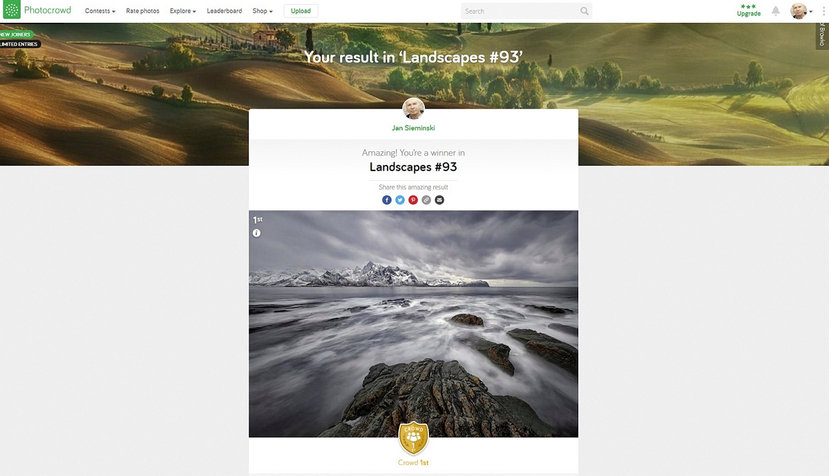Photocrowd - 1 miejsce 12 sierpien 2017.jpg - "Vikten" Norwegia - 12 sierpnia 2017 fotografia zdobyła I miejsce w komkursie Landscapes 93 na portalu Photocrowd https://www.photocrowd.com/photo-competitions/landscapes-93-landscape-photo-contest-1898/overview/