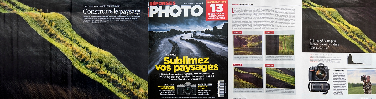 REPONSES PHOTOminD.jpg - "Morawy" - Czechy....  zagosciły we Francji. Ukazał sie mały reportaz w lipcowym numerze magazynu fotograficznego REPONSES PHOTO , lipiec 2018