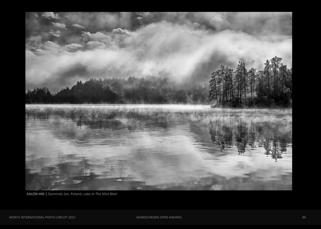 SALON HM Lake in The Mist MONTE CIRCUIT.jpg - kwiecien 2022 fotografia LAKE IN THE MIST zdobyła SALON HONOURABLE MENTION w konkursie Monte International Photo Circuit - Bangaladesz