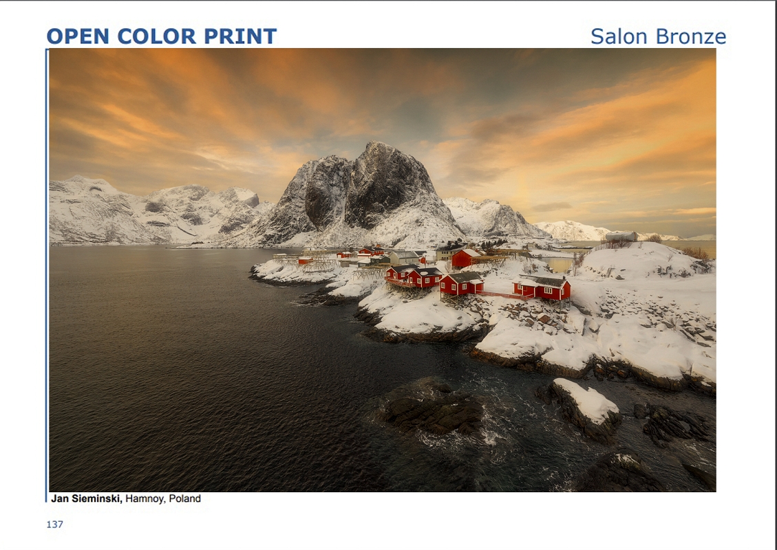 Salon Bronze - Print Hamnoy .jpg - Maj 2022 fotografia HAMNOY zdobyła BRAZ MEDAL SALON w konkursie CAPODIMONTE SMAL PRINT 2022, Czarnogora, oprocz tego Luty 2022 fotografia HAMNOY zdobyła nagrode ON LINE CM w konkursie BONJOUR, Indie